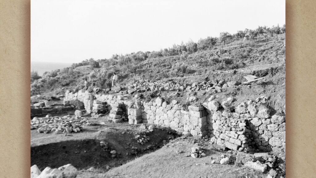 1948: Το Ἀνάκτορον (πρώιμη Αυτοκρατορική περίοδος) στο τέλος της ανασκαφής από ΝΔ.